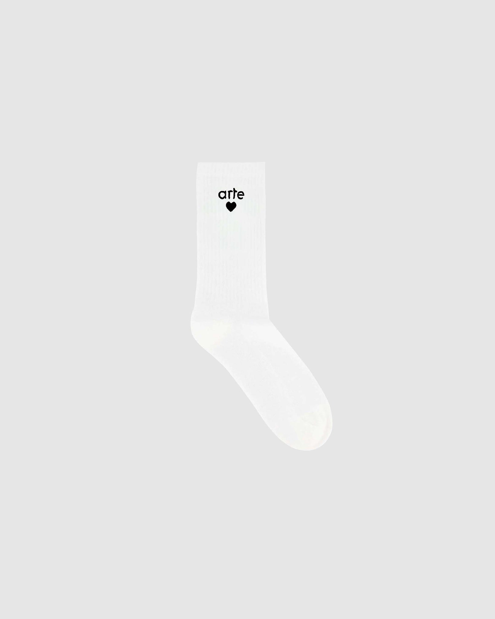 Basic Arte Heart Socks - White