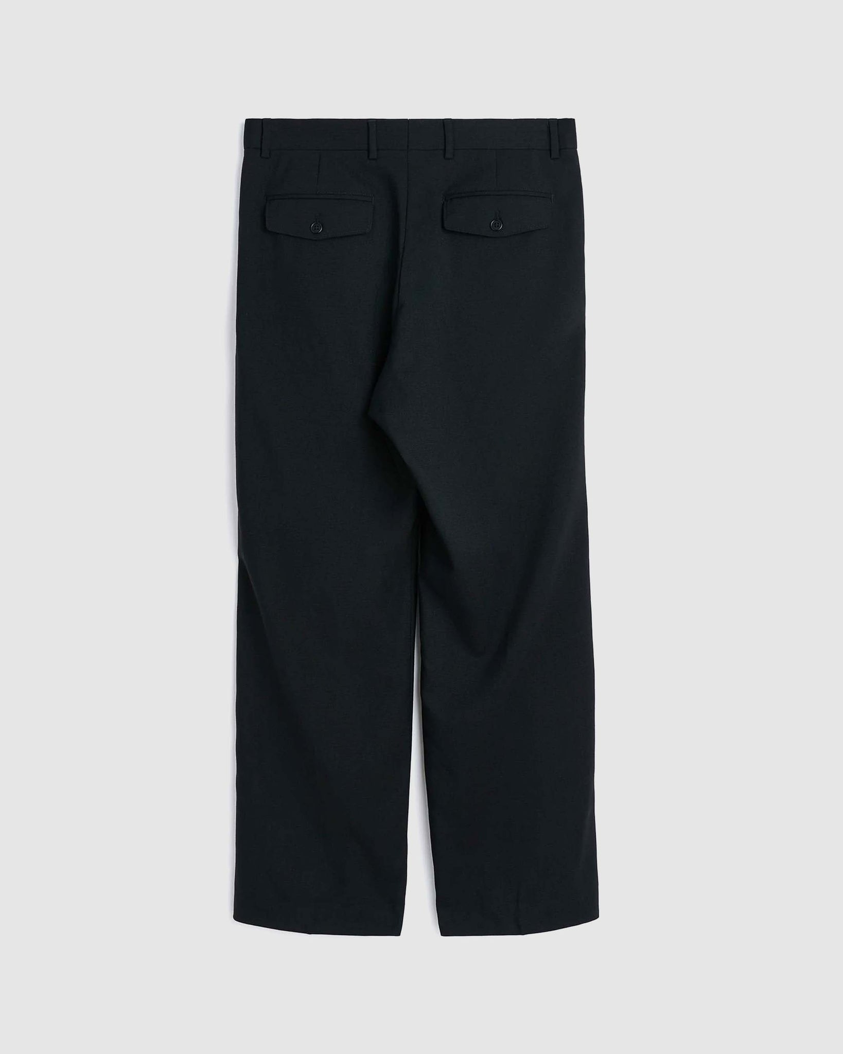 Wide Pleated Trouser - Black