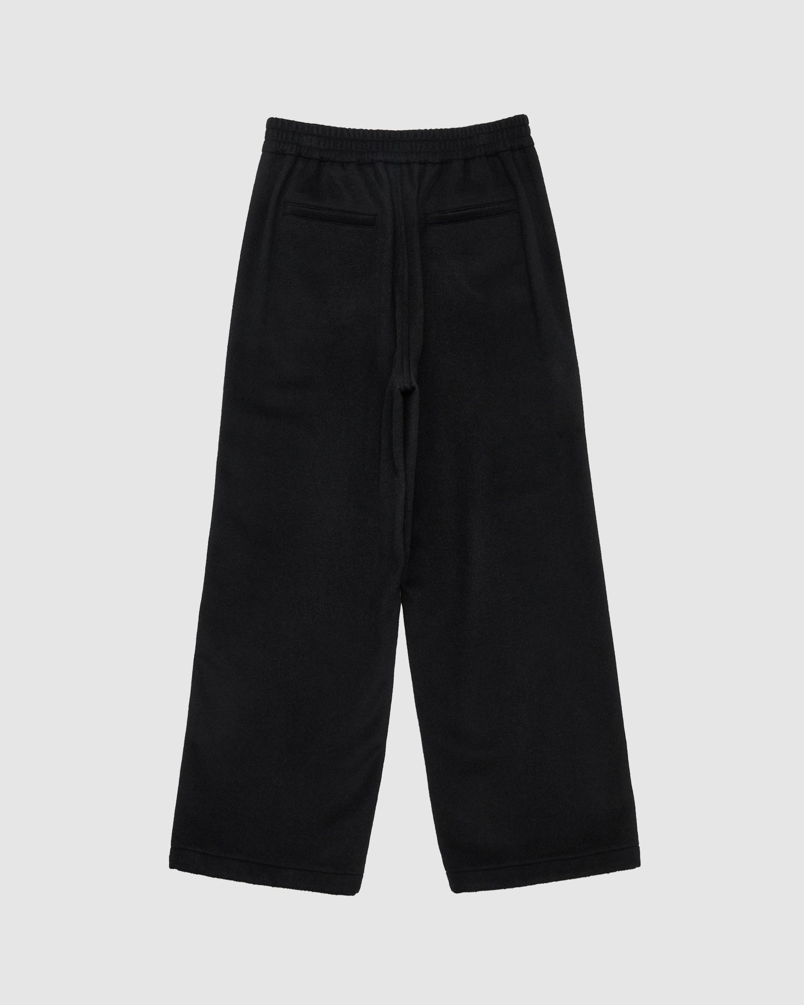 Wool Banding Jogger Pants - Black