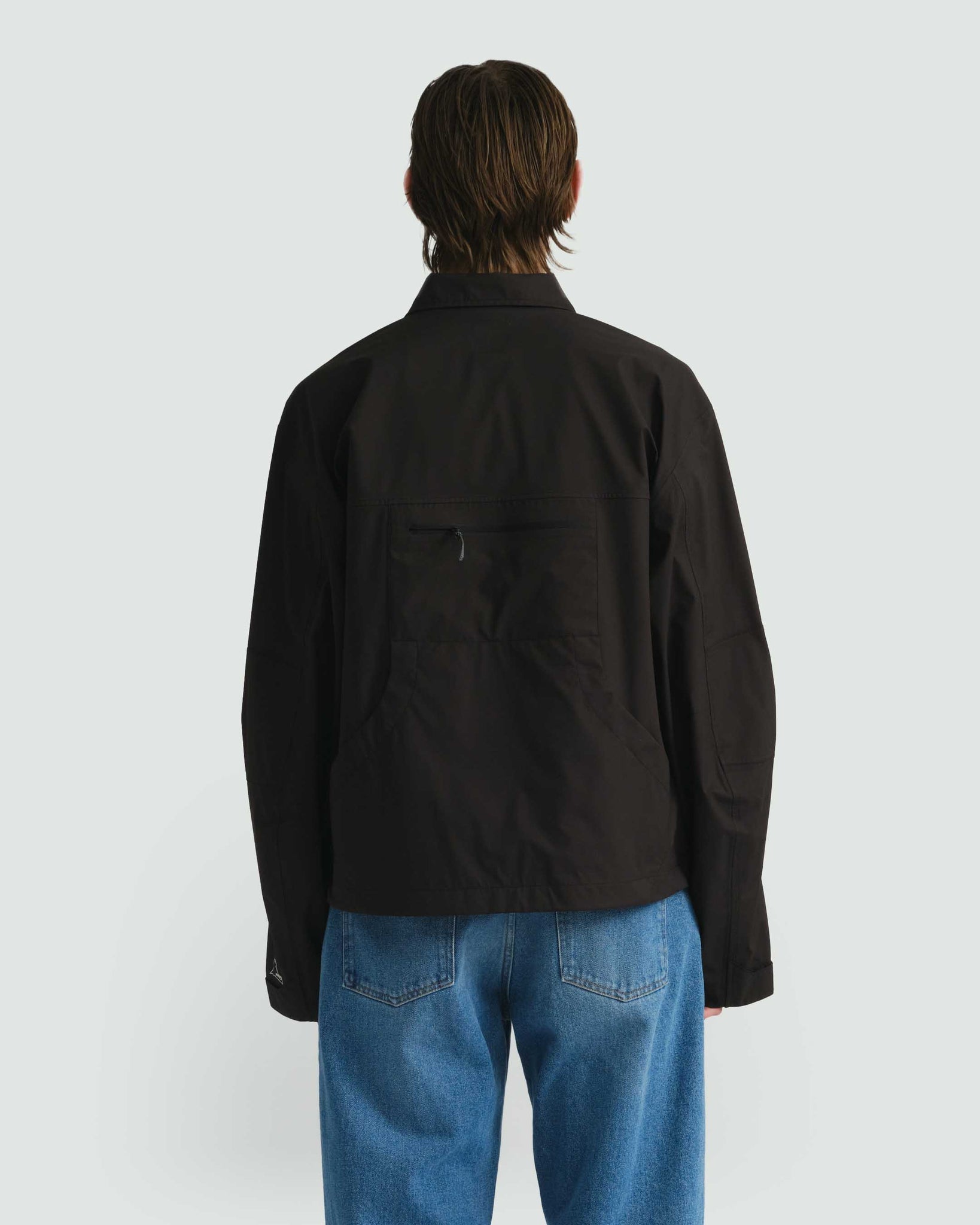 Zip Up Shirt Jacket - Black