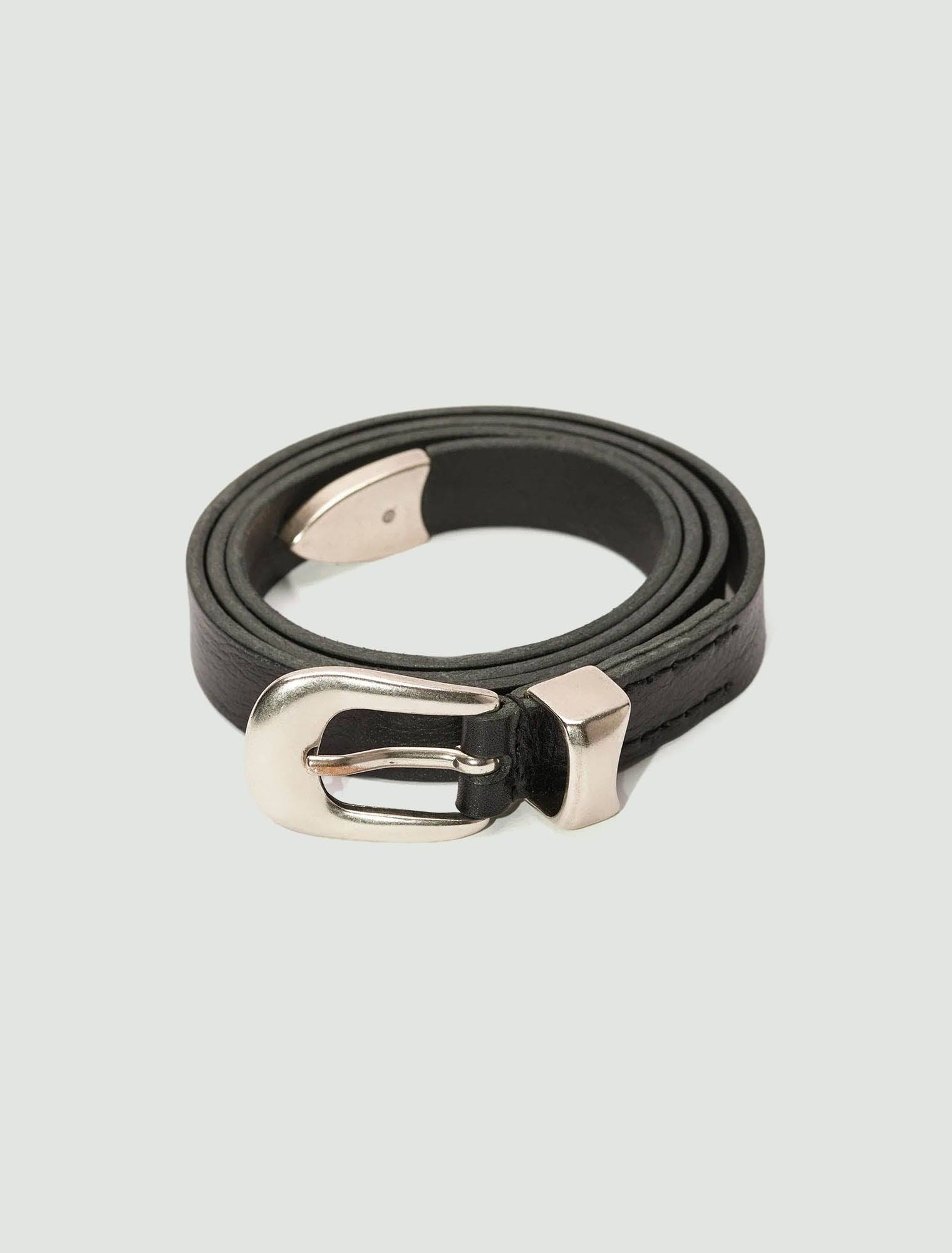 2 CM Belt - Black Leather